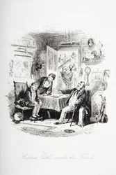 Il capitano Cuttle consola il suo amico, illustrazione da 